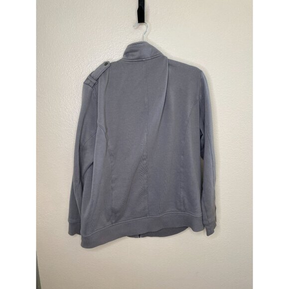 Apt. 9 Mens Gray Full-Zip Mock Neck Jacket Size XL Soft Casual Layers Cotton - Picture 3 of 7